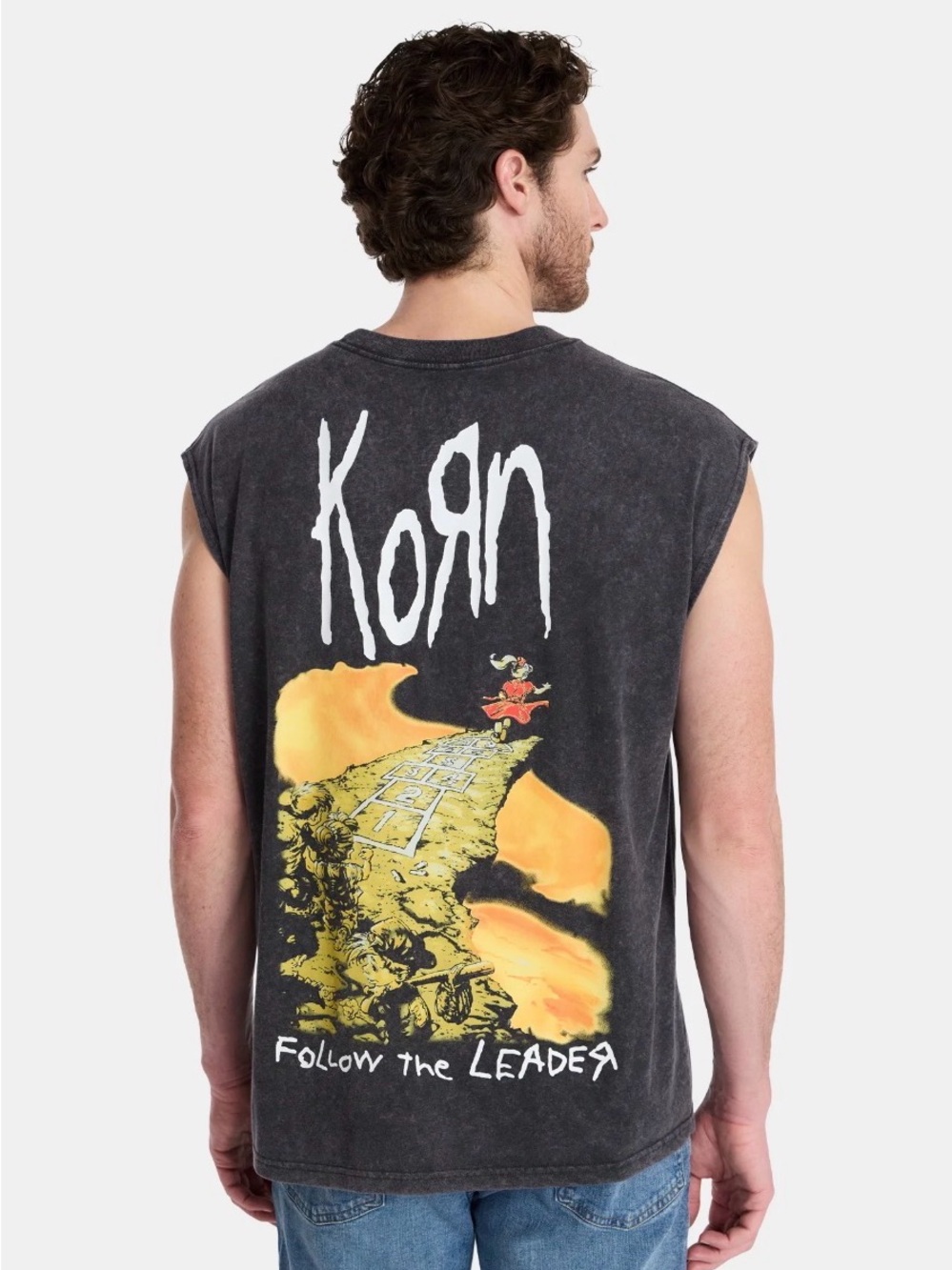 New Korn Follow the Leader Graphic Sleeveless Muscle Tank T-Shirt Size L 90’s